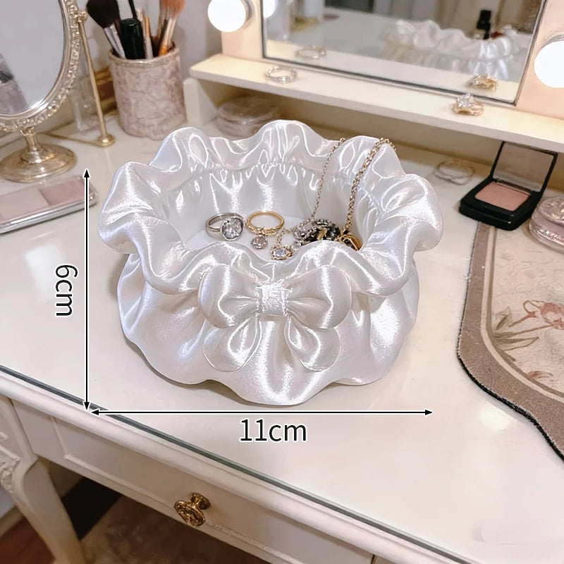 Minimalist Jewelry Storage Tray Cosmetic Dish Multi Function Vanity Desktop Holder Home Bedroom Table Organizer Art Decor Gift Oasis Select S1