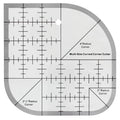 Acrylic Non-Slip Curved Corner Cutter Ruler | Quilting Template