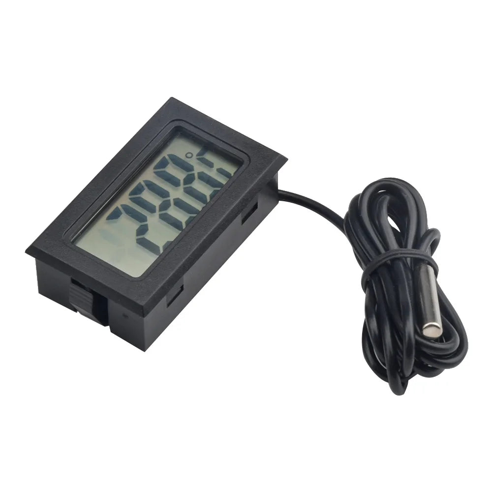 FY-10 LCD Digital Thermometer Aquarium Car Water Bath Temperature Tester Detector Monitor Embedded 1M Temperature Senor Cable Oasis Select