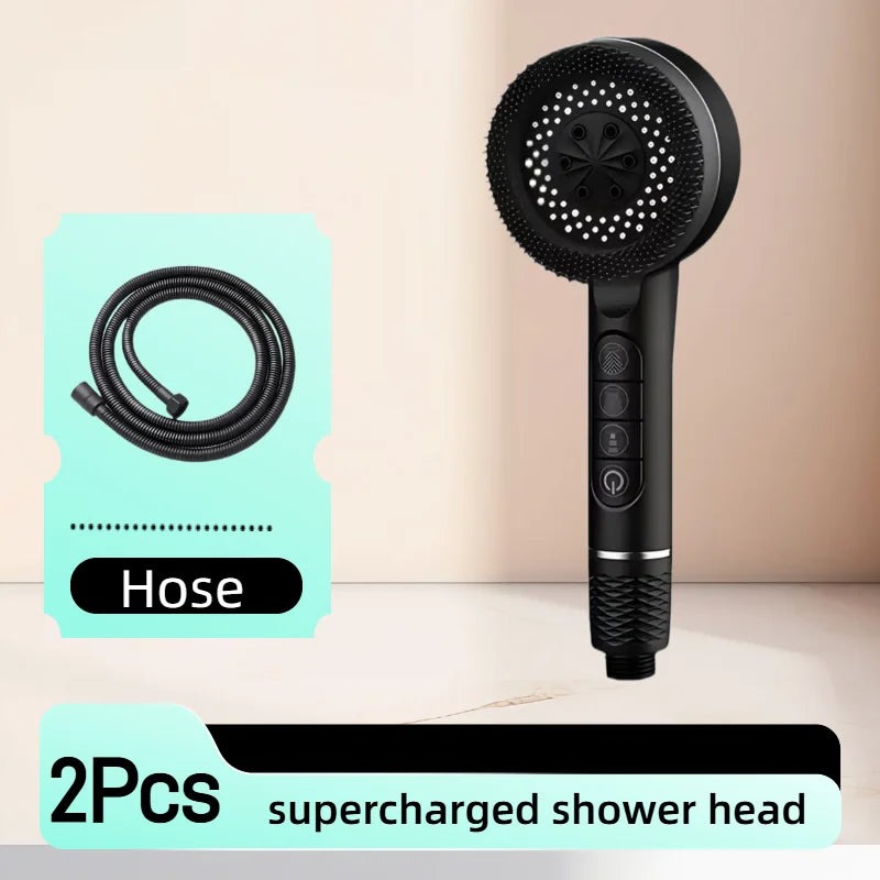 Shower Set with Rain Shower Head Faucet for Bathroom Accessories Water Saving Adjustable Pressure Spray Bathroom Accessories Oasis Select style 2