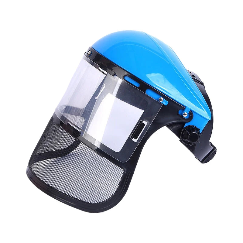 Safety Head-Mounted PVC Protective Mask Anti Splashing Grass Anti Dust Mask For Cutting Hat Avoid Face Screen Protection Mask Oasis Select MR-04