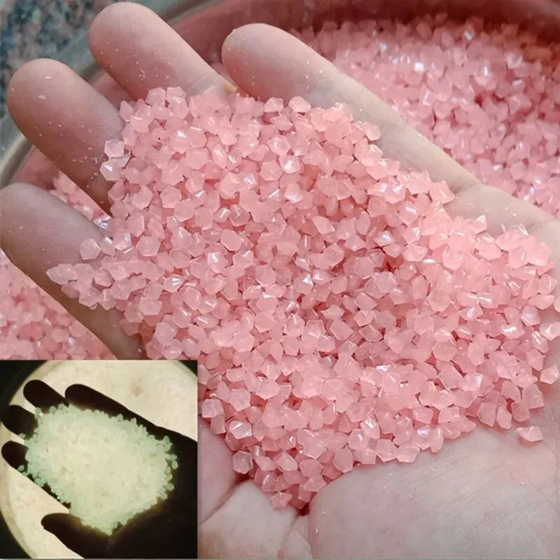 1000pcs Glow in the Dark Pebbles – Garden Path & Aquarium Decor Decorative Glow Pebbles Oasis Select Orange red 3-5mm