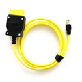 BMW F-Series ENET Cable – OBD2 Ethernet ECU Coding Interface OBD2 Diagnostic Cable Oasis Select ENET Yellow No CD