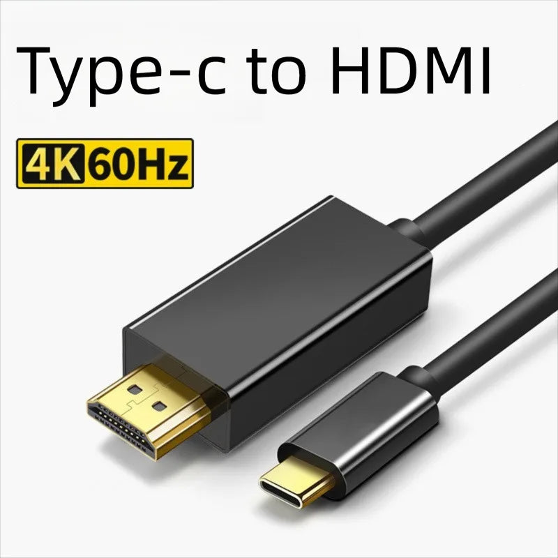 USB C To HDMI-compatible Adapter Cable Type C To HD 4k 60Hz USB C Cable Extend Screen Laptop Projector High Definition Adapter Oasis Select 4K 60hz 1.8m