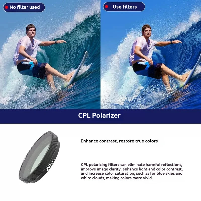 JSR ND4–ND64 Optical Glass ND Filters for Insta360 GO 3S