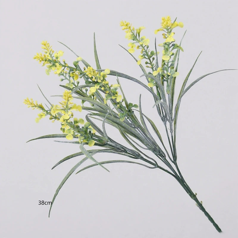 7-Branch 38cm Artificial Lavender Bouquet for Home Table Decor Hotel Wedding Floral Arrangement Fake Flower Oasis Select 7-Branch C-38cm