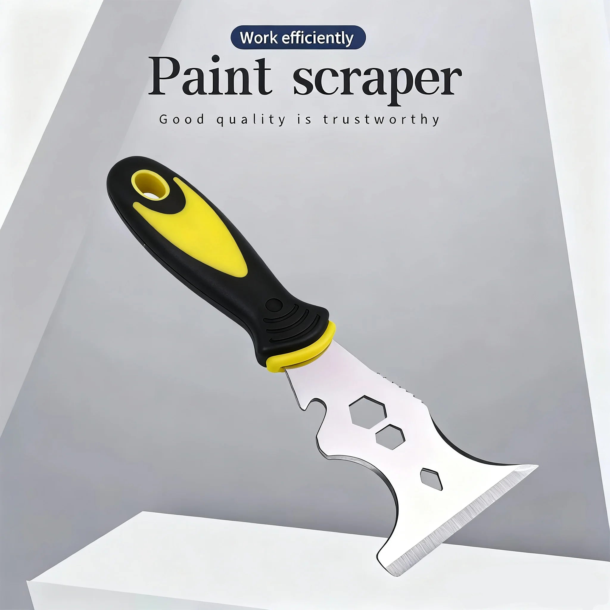 1pc 15 In 1 Multi Use Putty Knife Stainless Steel Paint Scraper Removal Construction Tool For Wallpaper Can Opener Home DIY Oasis Select