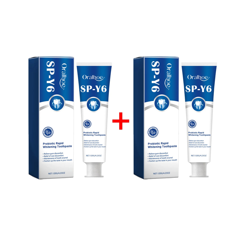Oralhoe Probiotic W-hitening Toothpaste Fresh Breathing Deep Cleansing Remove Yellow Plaque Stains Teeth Brightening Toothpaste Oasis Select 120g Boxed X 2PCS