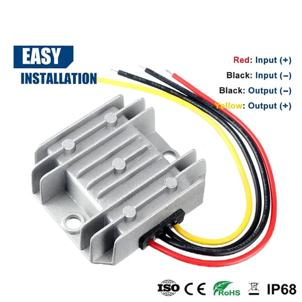 72V 60V 54V 48V 36V 24V to 12V 10A 8A 5A 3A Regulator 48 V DC Buck Car Truck Bus Taxi Vehicle Step Down Voltage Converter Oasis Select