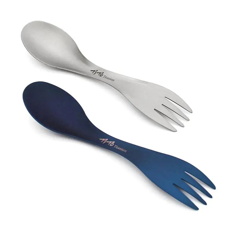 Ultralight Titanium Spork 2-in-1 | Camping & Backpacking