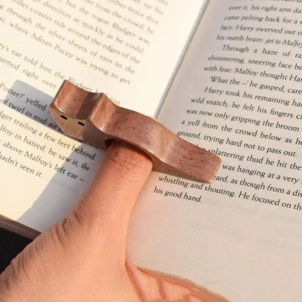 Wooden Material Wooden Thumb Bookmark Anti-Slip Design Cat Shape Reading Thumb Tools Handmade Dog Shape Pages Guide Marker Oasis Select