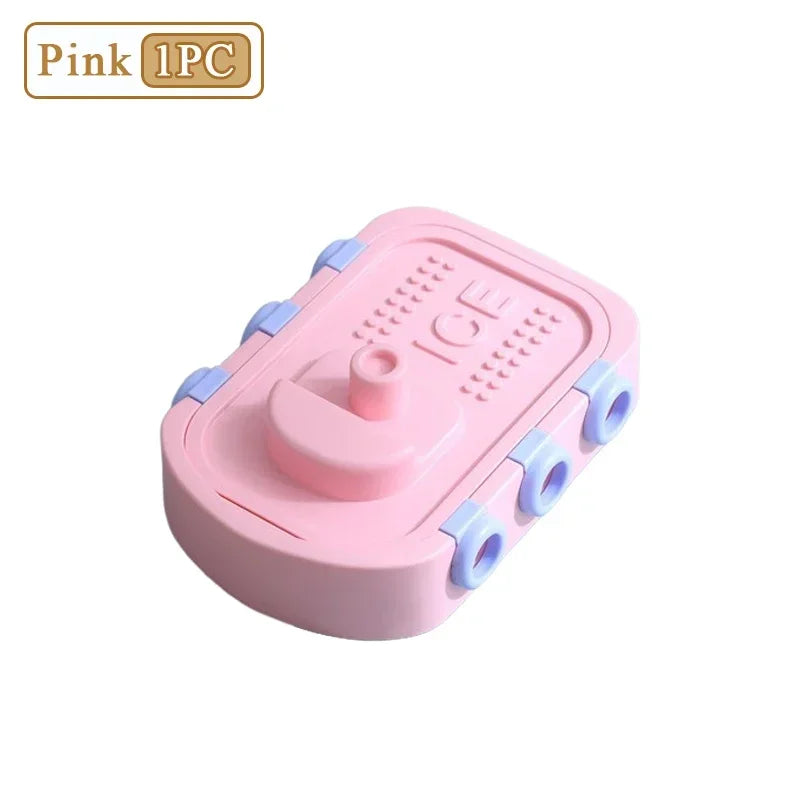 1/2/4PCS Small Boat Minivan Silicone Ice Mold DIY Children Homemade Ice Cream Mold Ice Cream Ice Lattice Making Ice Box Oasis Select Pink-1PC