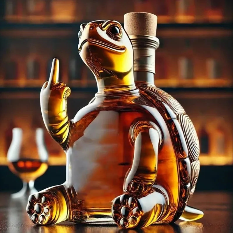 Novelty Animal Shape Whiskey Decanter Creative Glass Liquor Bottle for Scotch Bourbon & Whiskey Bar Decor & Gift Oasis Select