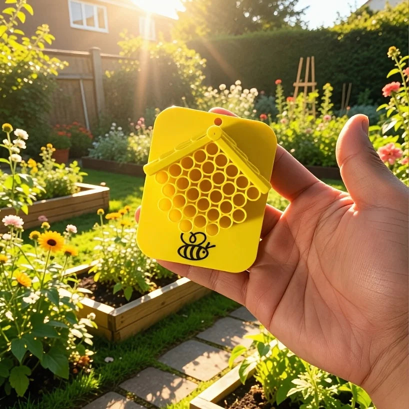 Garden Bee House, Solitary Bee Hotel, Outdoor Hanging Beehive, Attracts Pollinators, Yard Ecological Decoration Oasis Select