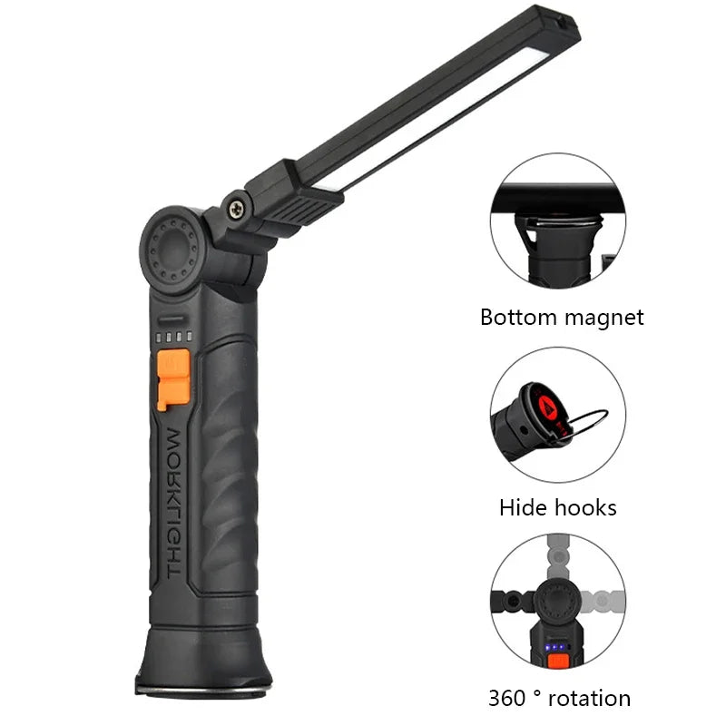 KDULIT COB LED Work Light – USB Rechargeable Magnetic Torch