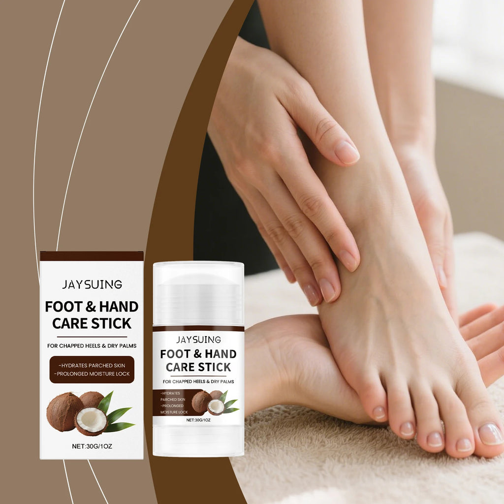 Coconut Oil Moisturizing Stick Deep Hydration Improve Dry Cracked Skin Repair Barriers Exfoliate Hand & Foot Care Essence Stick Oasis Select