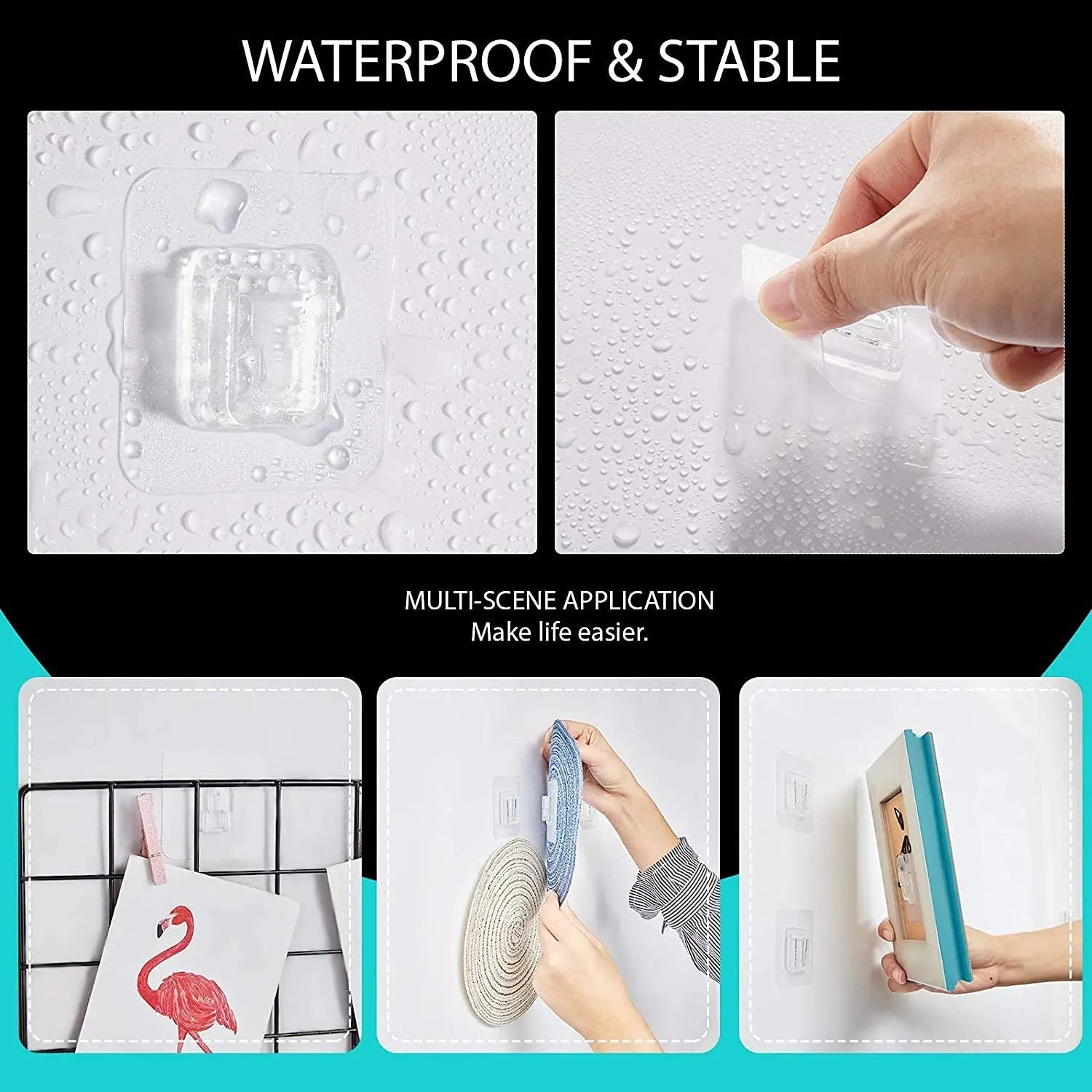 10 Pairs Strong Sticky Hung Double Sided Patch Hook Buckle Transparent Adhesive Wall Hooks Cup Sucker Oasis Select