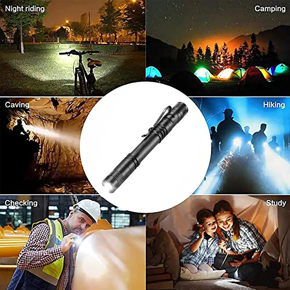 Mini Portable Waterproof Flashlight Pen Shape Flashlight Super Bright Camping Accessories and Gear Oasis Select