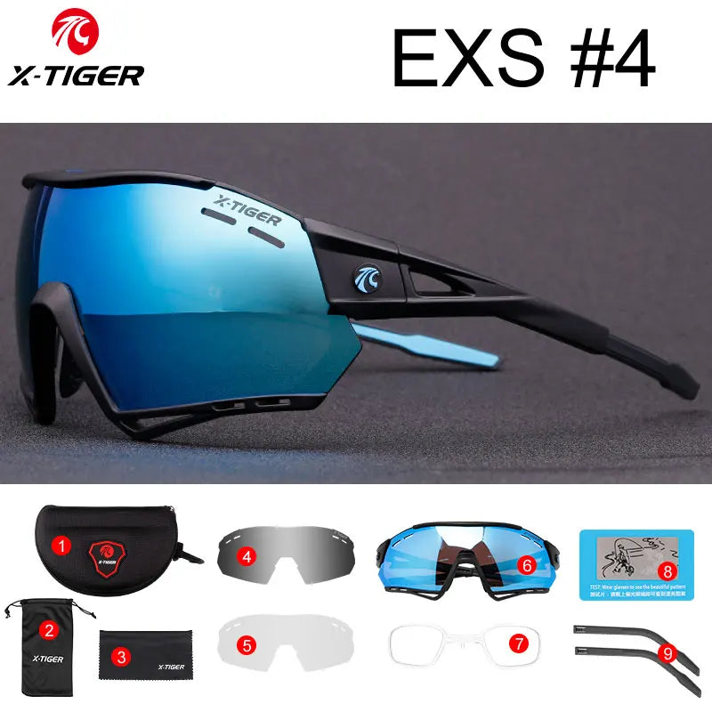 X-TIGER Bicycle Glasses Polarized UV400 Sports Bike Sunglasses Bike Riding Outdoor Sports Glasses Highway Mountain Bike Goggles Oasis Select X-YJ-EXS04-3