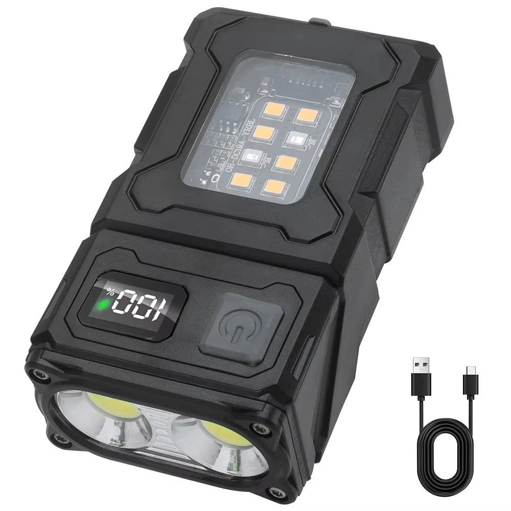 Mini Rechargeable LED Flashlight 800LM | Clip-On Magnetic Torch