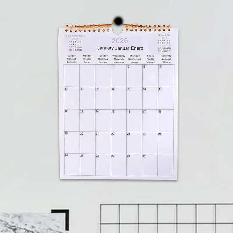 Calendar 2025 20252026 Calendar Planner Multilingual Coil Planner Agenda Organizer Scheduling For Home Office School Classroom Oasis Select