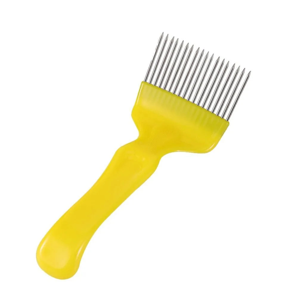18/21 Pin Stainless Steel Honey Fork Scraper | Beekeeping Tool Beekeeping Uncapping Tool Oasis Select yellow-21 pin