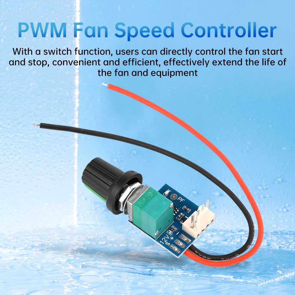 DC 5-12V Manual 4-Wire PWM Fan Governor Module Switch Chassis Speed-Control Motor Noise-Reduction Controller Board Power Supply Oasis Select