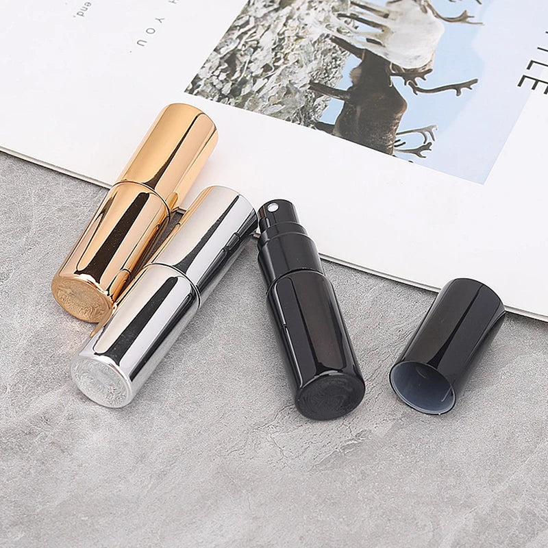 1PC 10ml Portable Mini Perfume Glass Bottle Travel Aluminum Spray Atomizer Empty Metal Parfume Atomiser Sprayer Oasis Select