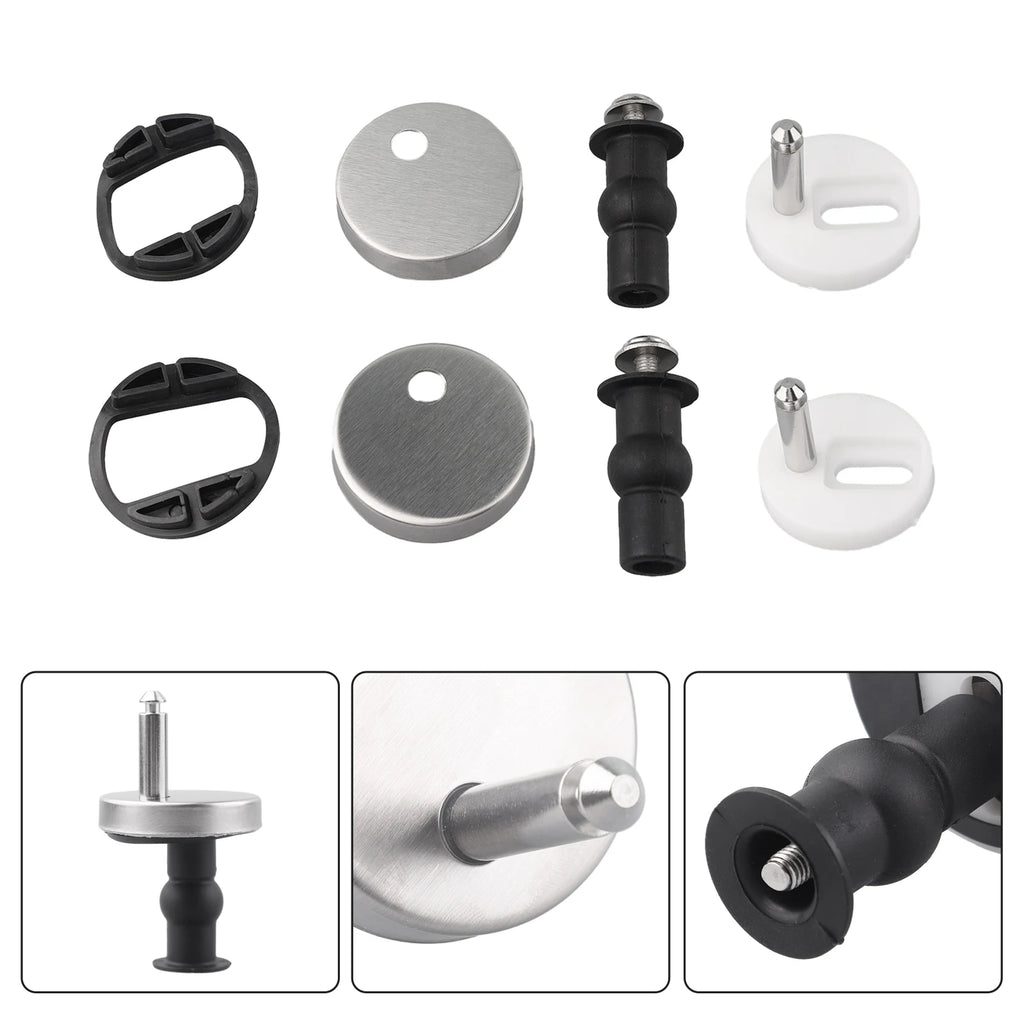 2pcs Toilet Seat Hinges Top Close Soft Release Quick Fitting Heavy Duty Hinge For Toilet Seat Hinges Toilet Accessories Oasis Select