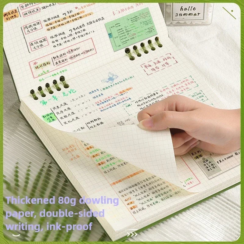 Grid Notepad B5 Sketch Book Notebooks Leaf Notebook Diary Flip Stationery Journal Writing Pads Office School Supplies Oasis Select