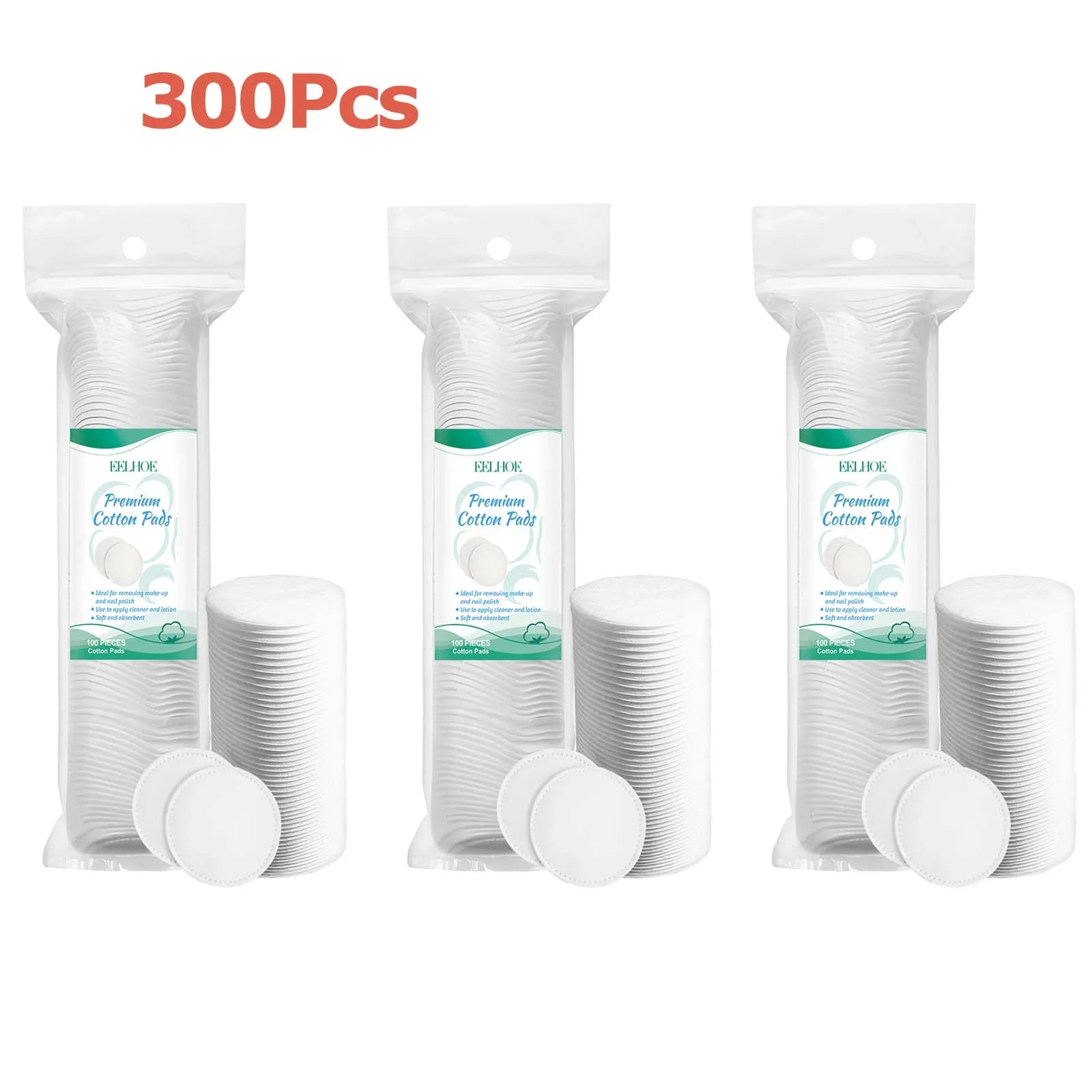 Disposable Cotton Makeup Remover Pads – 100 to 300 Pack Makeup Remover Pads Oasis Select 300Pcs