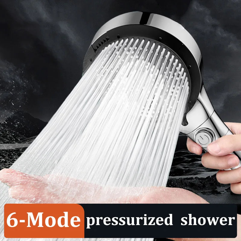 6-Mode Filtered Handheld Shower Head Set with 1.5m Hose