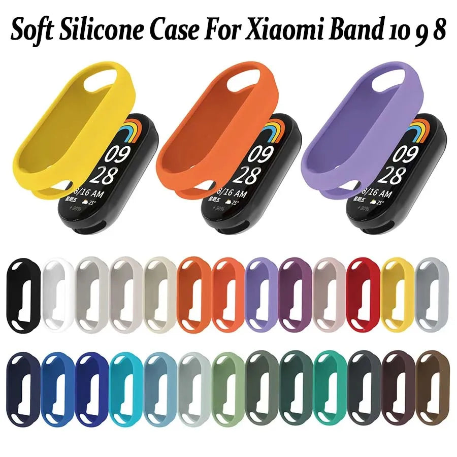 Silicone Case & Screen Protector for Xiaomi Band 8 9 10 Smartband Case Oasis Select