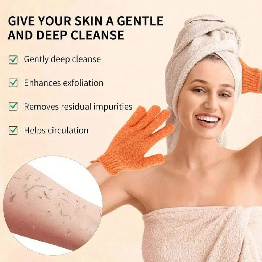 2pcs/6pcs/12pcs Reversible Exfoliating Shower Gloves, Body Scrub Gloves, ,Cleansing Tools Bath Towel Bath Products Back Scrub Oasis Select
