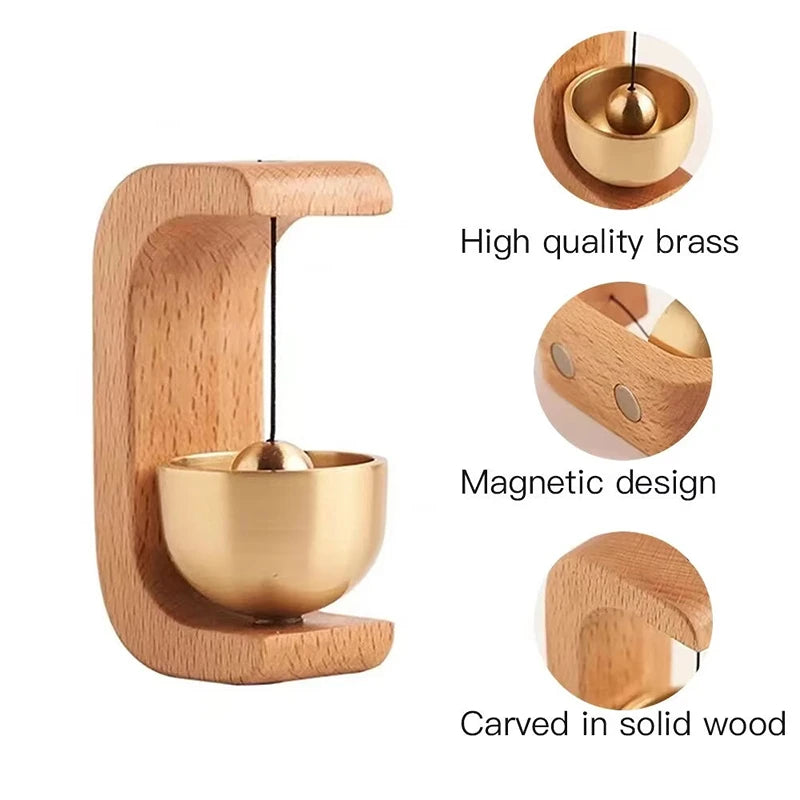 Hanging Decorations Japanese Wooden Wind Chimes Wireless Doorbell Entrance Door Bell Decorative Wind Bell for Home Opening Oasis Select