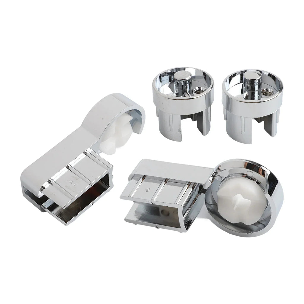 1-Set Bath Hinge Brackets Shower Screen Hinges ABS Chrome Plating Shower Holder Household Bathroom Replacement Spare Parts Oasis Select