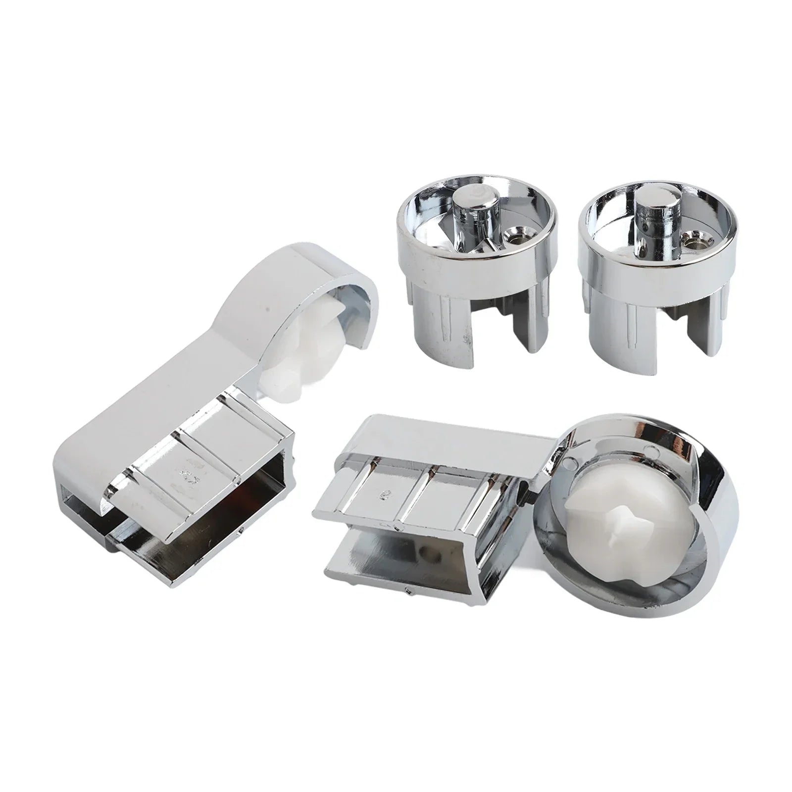 1-Set Bath Hinge Brackets Shower Screen Hinges ABS Chrome Plating Shower Holder Household Bathroom Replacement Spare Parts Oasis Select