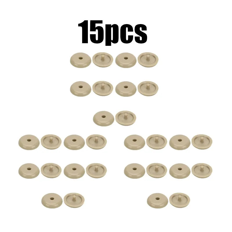 5/10/20pcs Car Parts Auto Safety Seat Belt Black Plastic Stopper Pitch Limit Buckle Clip Retainer Retainer Seatbelt Stop Button Oasis Select 15pcs Beige