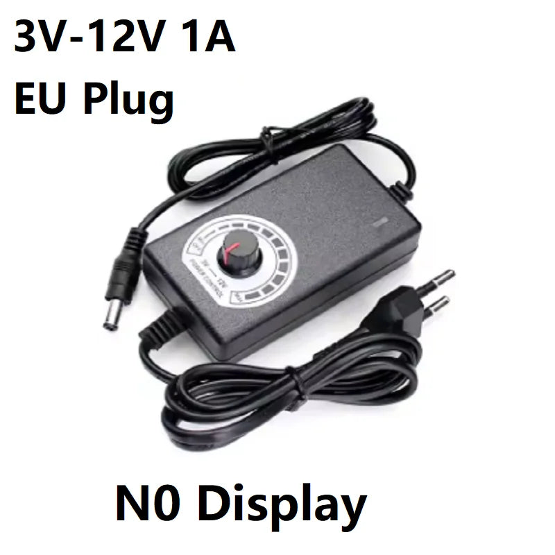AC Adjustable Transformer Power Adapter AC 220V 100V to DC 5V 9V 12V 15V 24V 2A 3A Adapter EU US Plug Various Voltage DC Source Oasis Select EU Plug 1A