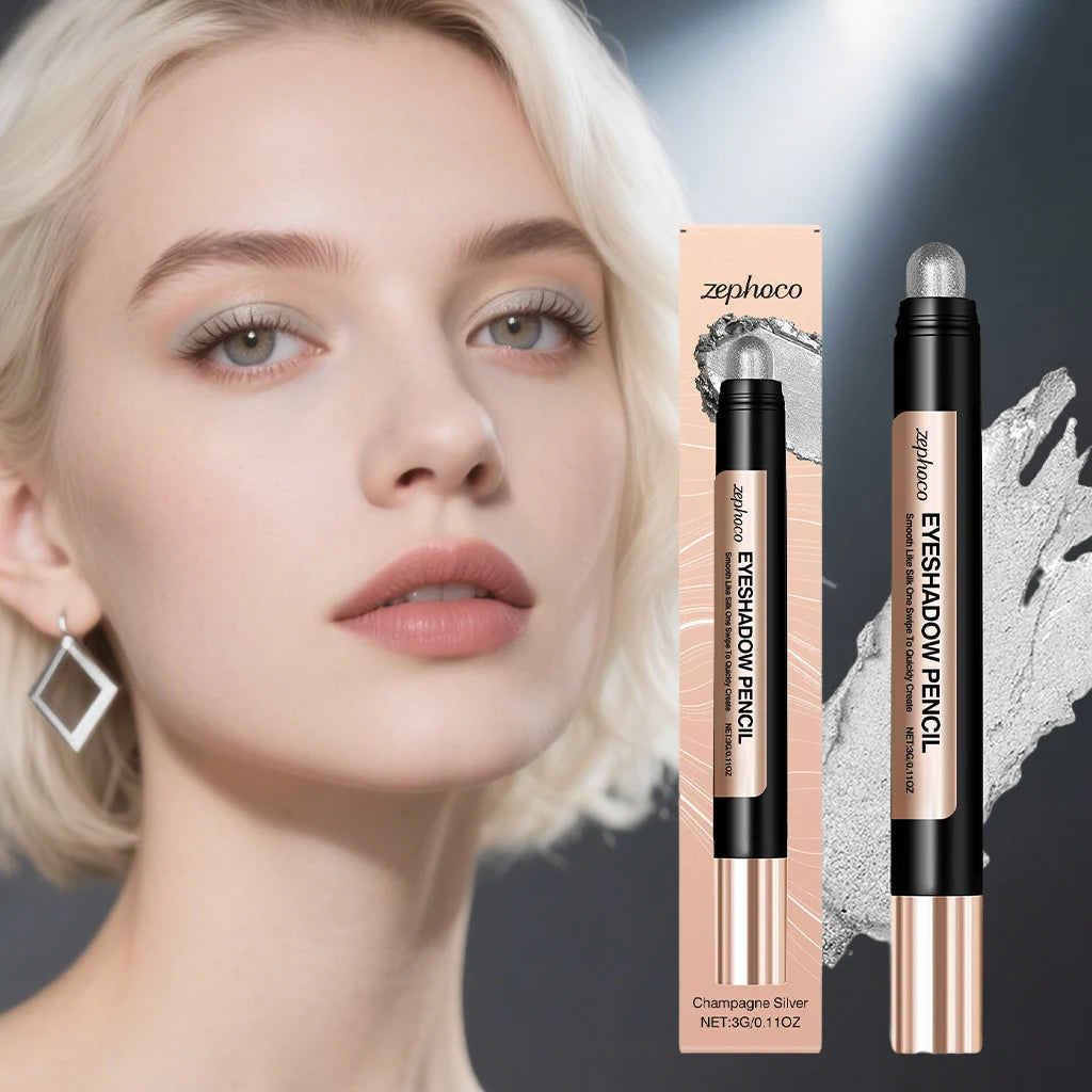 Smooth Pearl Eyeshadow Stick (Champagne Silver) - Naturally Pigmented, Fine Shimmer, Silky, Beginner-Friendly Oasis Select