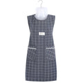 Women's Plaid Cotton Sleeveless Apron – Oil-Proof, Large Pocket