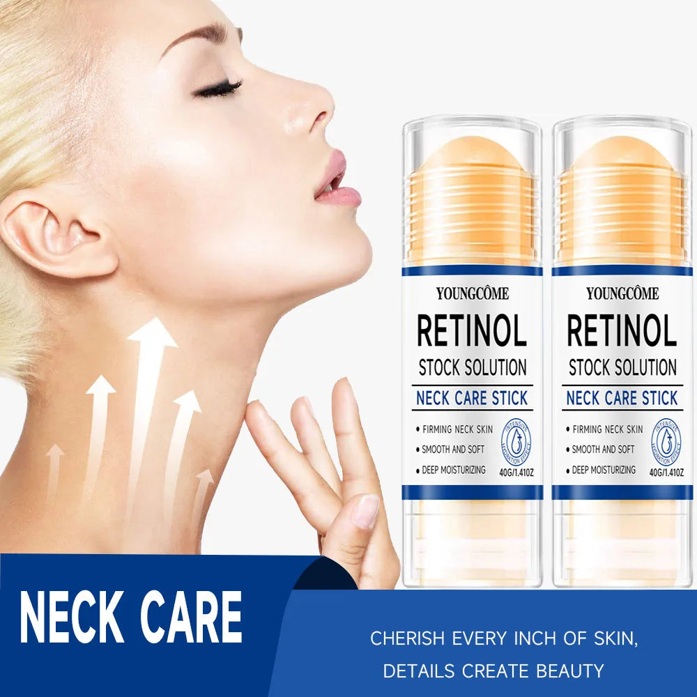 Retinol Neck Care Stick - Anti-Aging Firming Treatment, Hyaluronic Acid & Collagen, Wrinkle Reduction for Sagging Skin Oasis Select