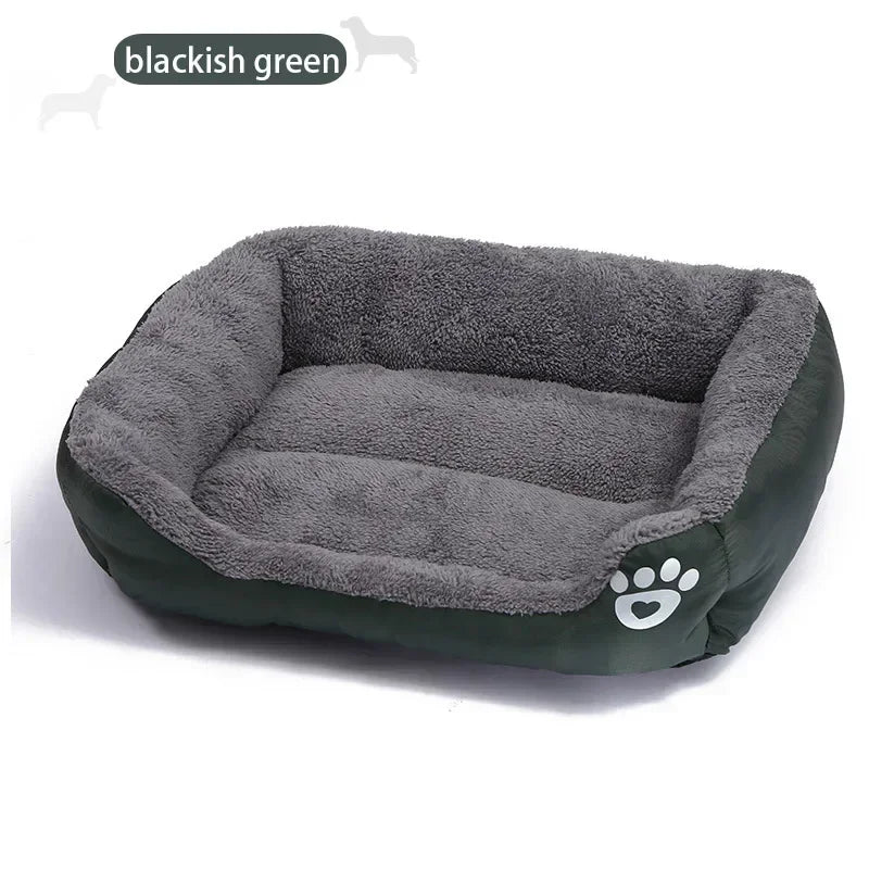 Dog Bed Pets House for Puppy Small Medium Large XXL Supplies Kennel Mat Nesk Sleeping Plush Washable Cat cushion Products indoor Oasis Select blackish green XXL 90x70CM