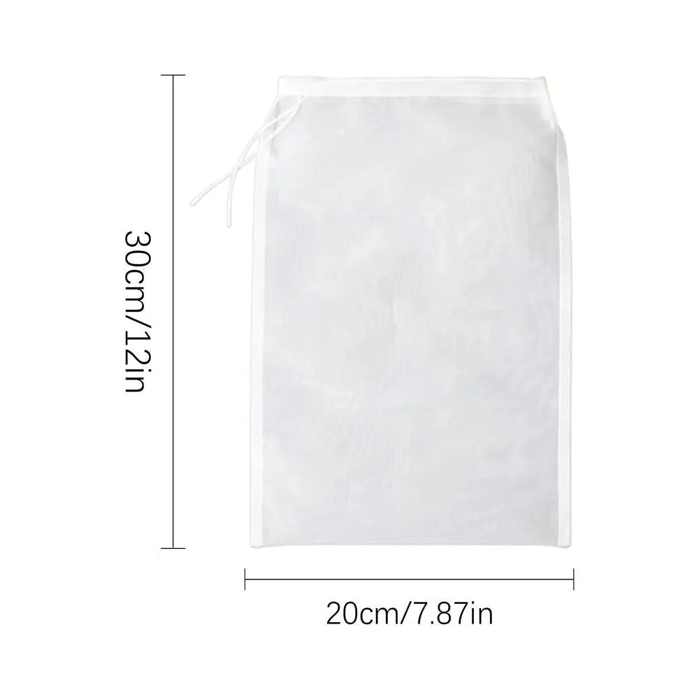 Mesh Strainer Bag 200 Mesh Filter Squeeze Water Bag Nut Milk Net Yogurt Tea Beer Food Filter Strainers Mesh Kitchen Strainer Bag Oasis Select 1PC