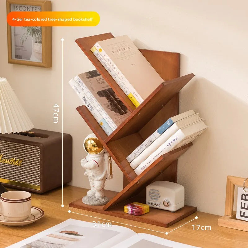 bookshelf Floor-to-ceiling shelf Living room integrated against the wall Corner small bookshelf Narrow children's bookcase Oasis Select Brown 4 layers