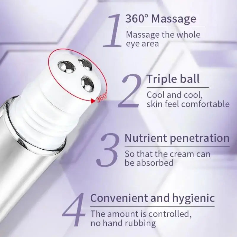 Hyaluronic Acid Eye Cream Roller For Wrinkles Dark Circles Puffiness Anti Aging Treatment Moisturizer Skin Care Oasis Select