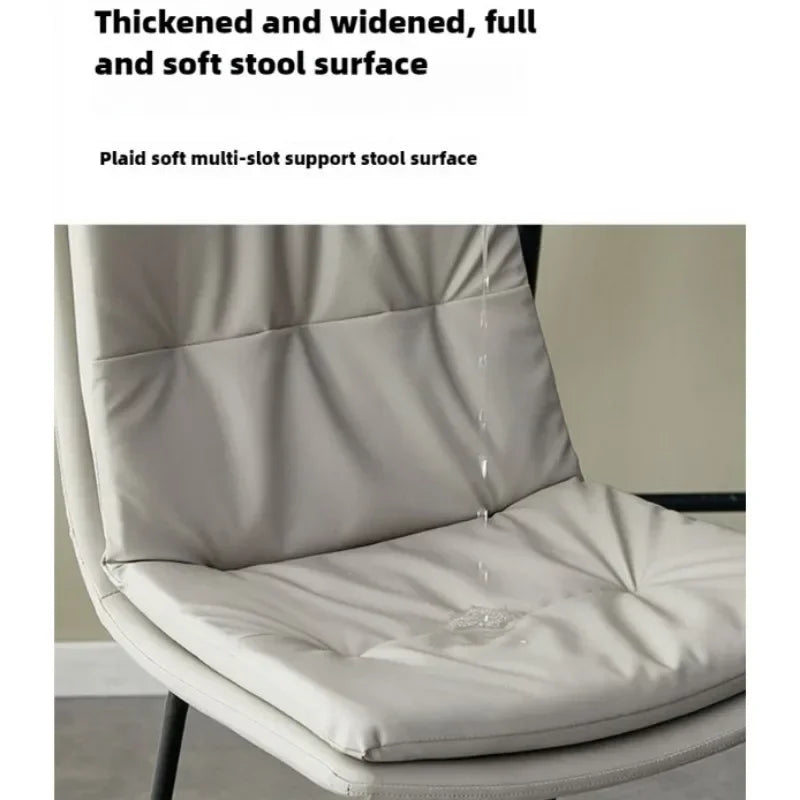 Nordic Light Luxury Soft Bag Bar Chair Restaurant Cafe Milk Tea Shop Homestay Wrought Iron High Chair Wine Bar Chair Bar Stool Oasis Select