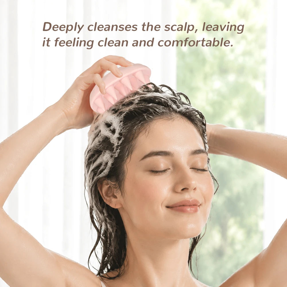 Silicone Scalp Massage Brush – Hair Wash & Body Scrubber Scalp Massage Brush Oasis Select