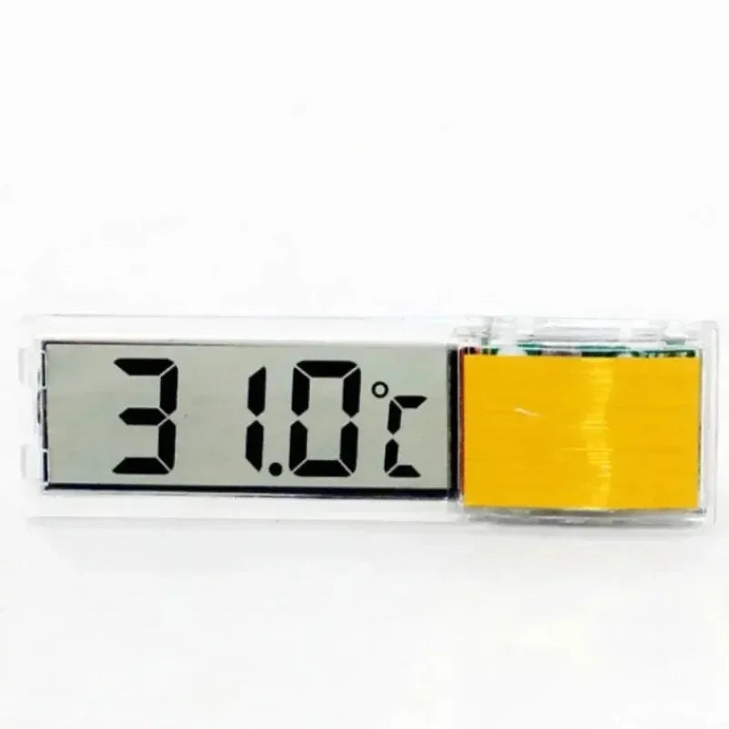 1pcs Aquarium Thermometer Electronic LCD Digital Fish Tank Temperature Measurement Fish Tank Temp Meter Aquarium Accessories Oasis Select 1PC Gold Color