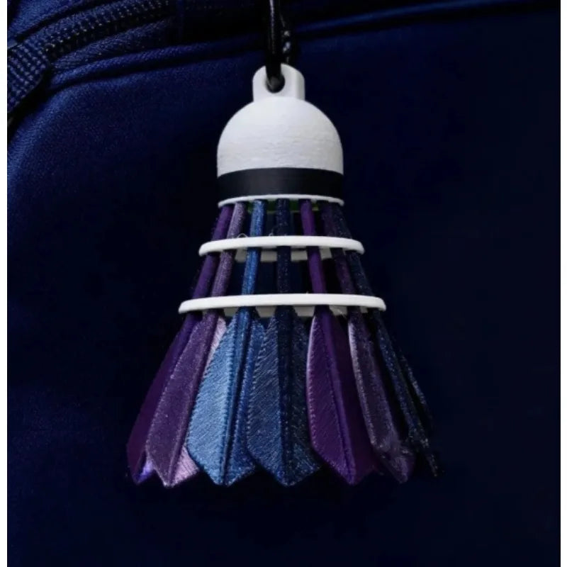 Blue and White Badminton Pendant with High Aesthetic Value Creative Badminton Player Sports Backpack Pendant Decoration Oasis Select D 9x6.8cm